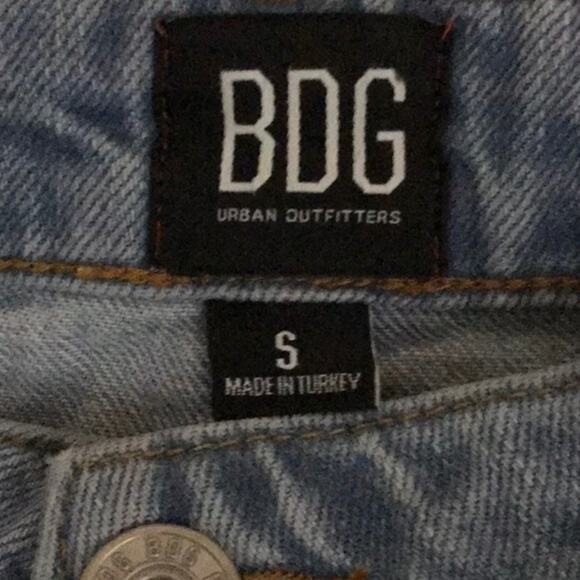 BDG Distressed Raw Hem Fly Zip Skirt S Boho Classic Costal Cowgirl Festival - Picture 9 of 10